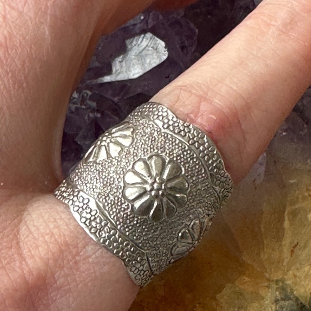 Sterling Silver Adjustable Cuff Ring - image 5